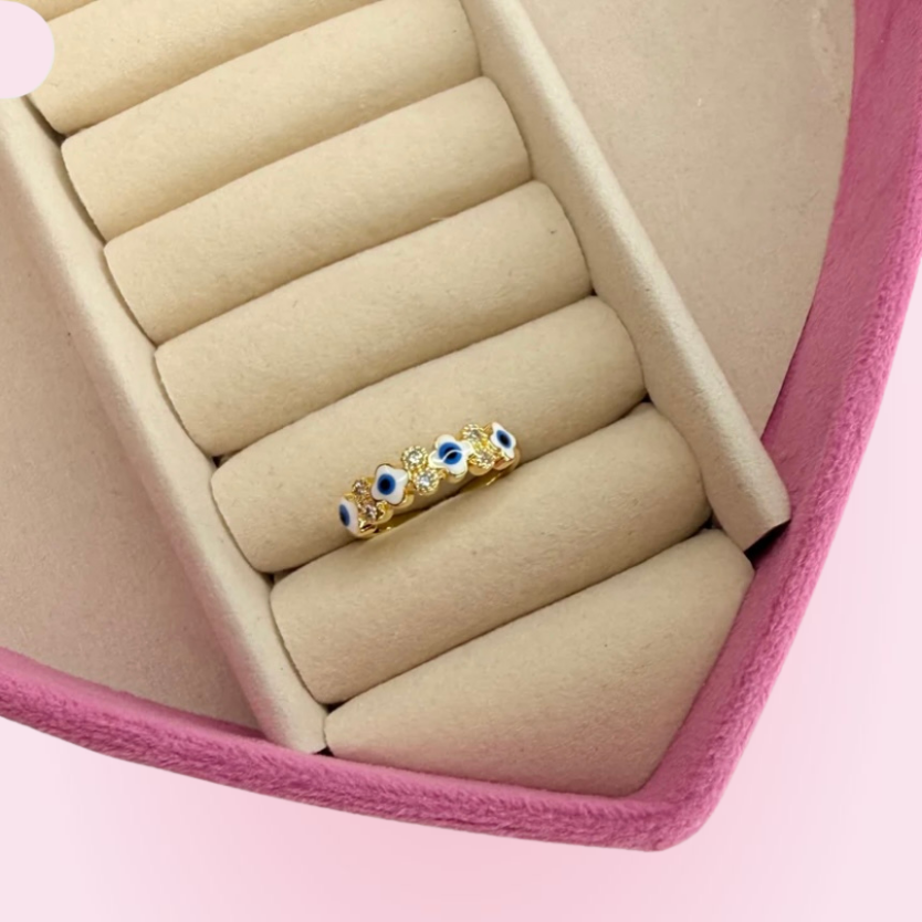 Anillo ojo turco Chapa de oro 18k