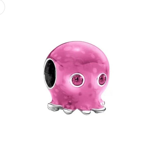 Charm pulpo rosa